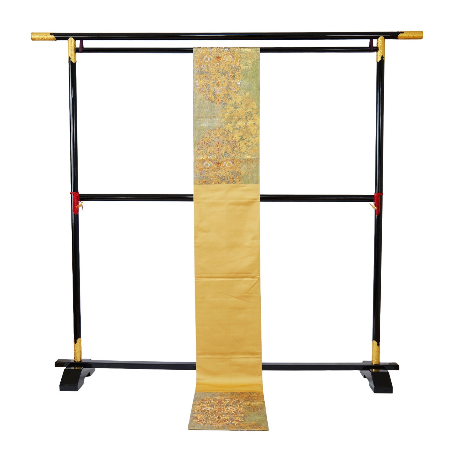 A gorgeous six-way obi with a phoenix pattern woven with gold and silver threads|金糸と銀糸で鳳凰を織り込んだ豪華な柄の六通袋帯