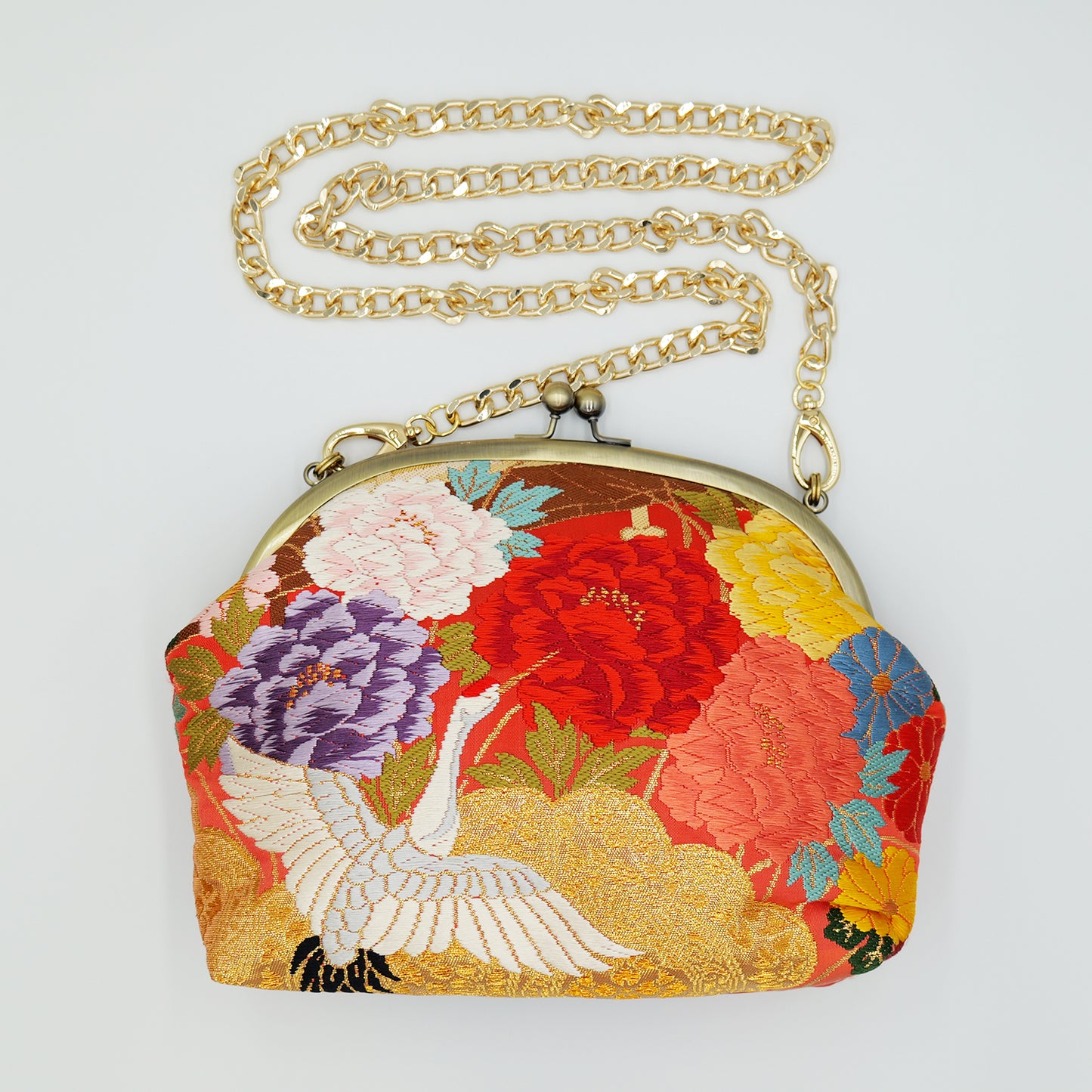 Kimono Shoulder bag with clasp Made by KATUMI