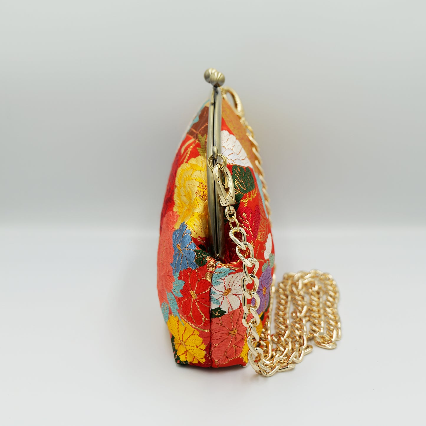 Kimono Shoulder bag with clasp Made by KATUMI