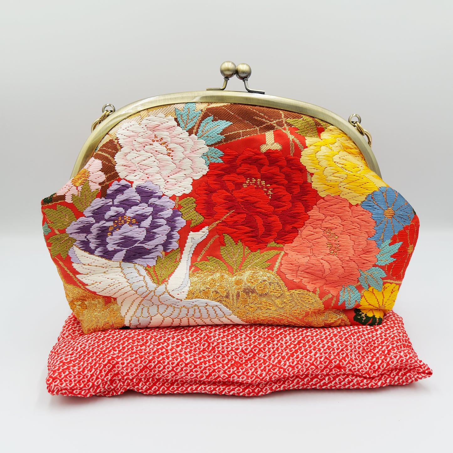 Kimono Shoulder bag with clasp Made by KATUMI