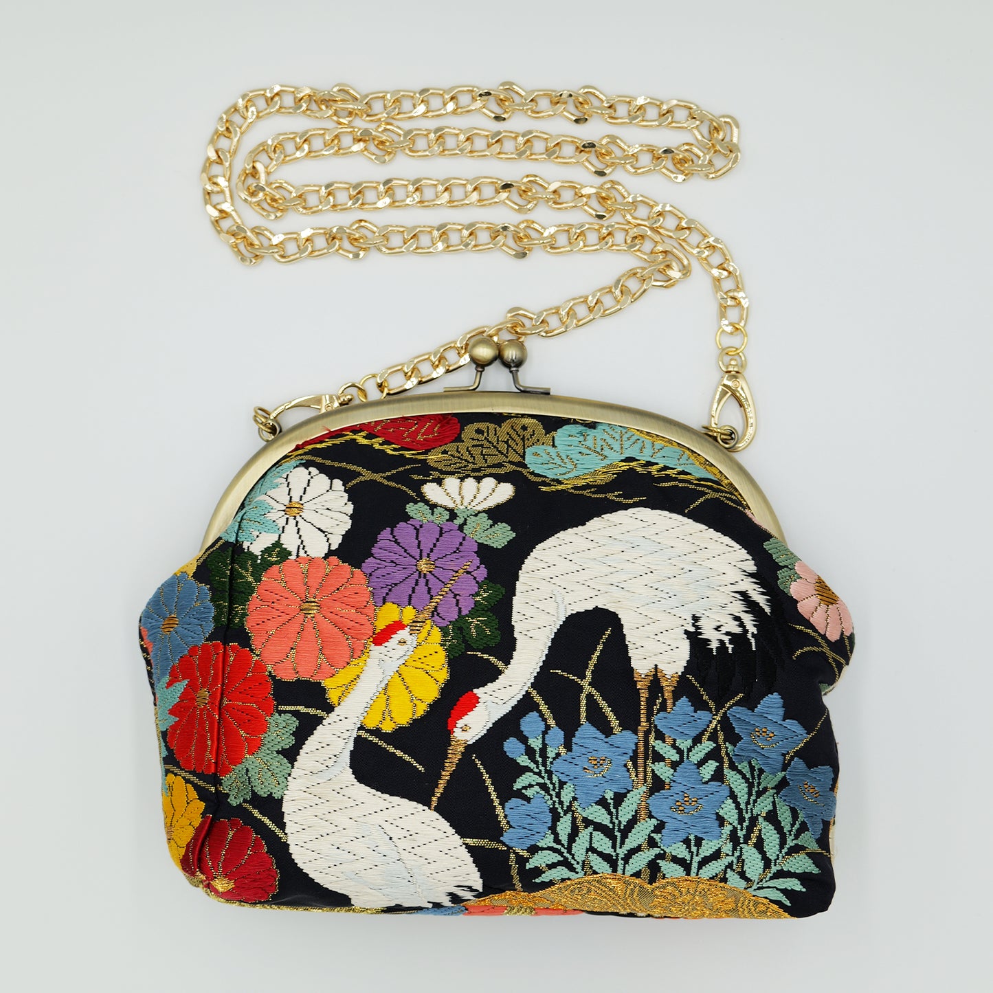 Kimono Shoulder bag with clasp Made by KATUMI