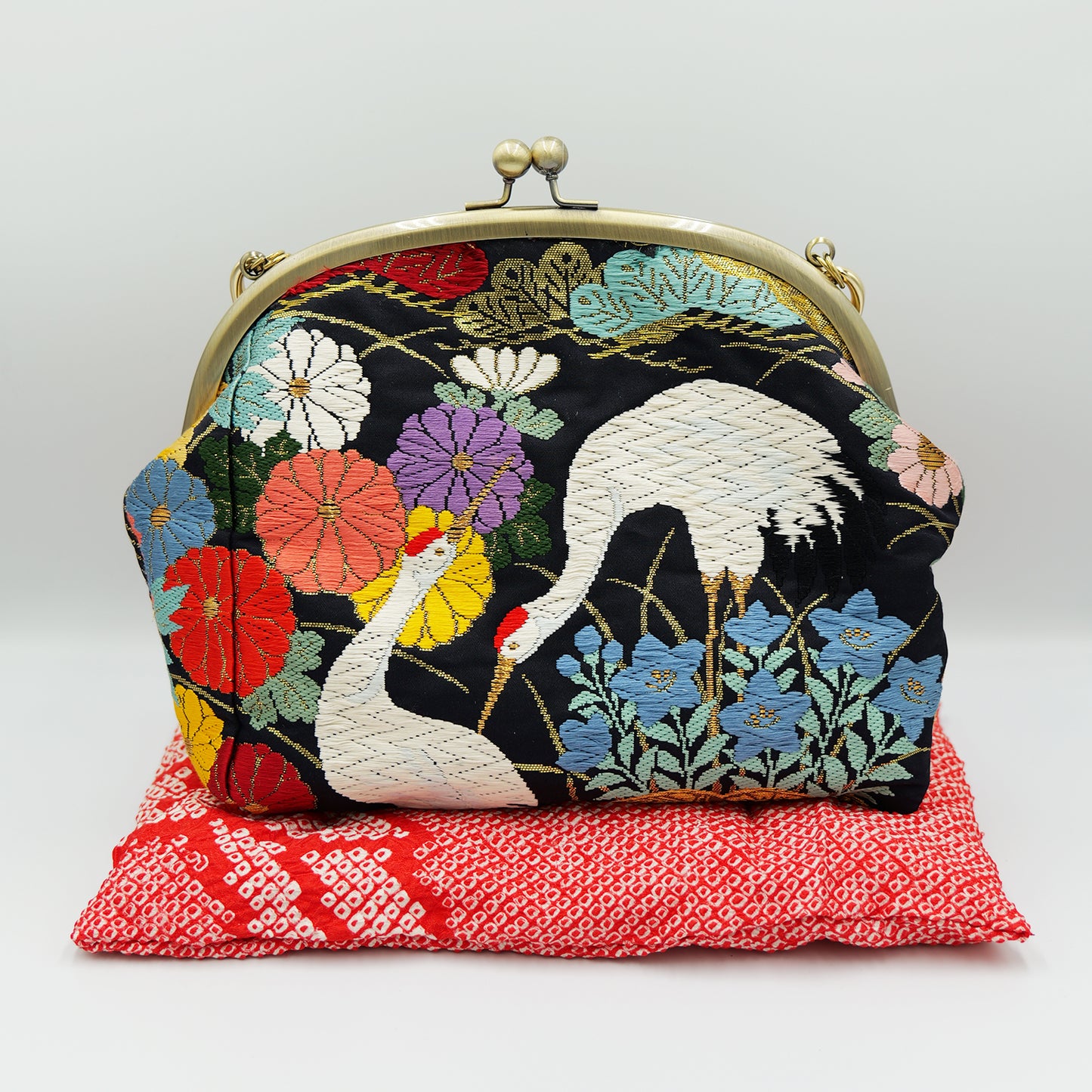 Kimono Shoulder bag with clasp Made by KATUMI