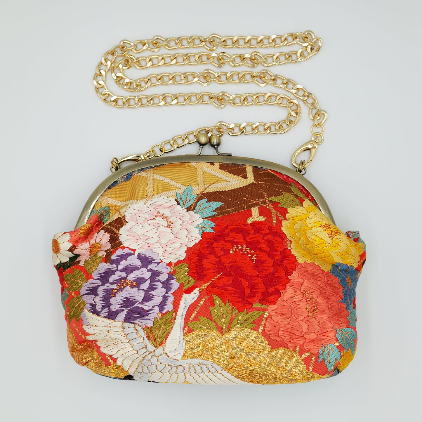 Kimono Shoulder bag with clasp Made by KATUMI