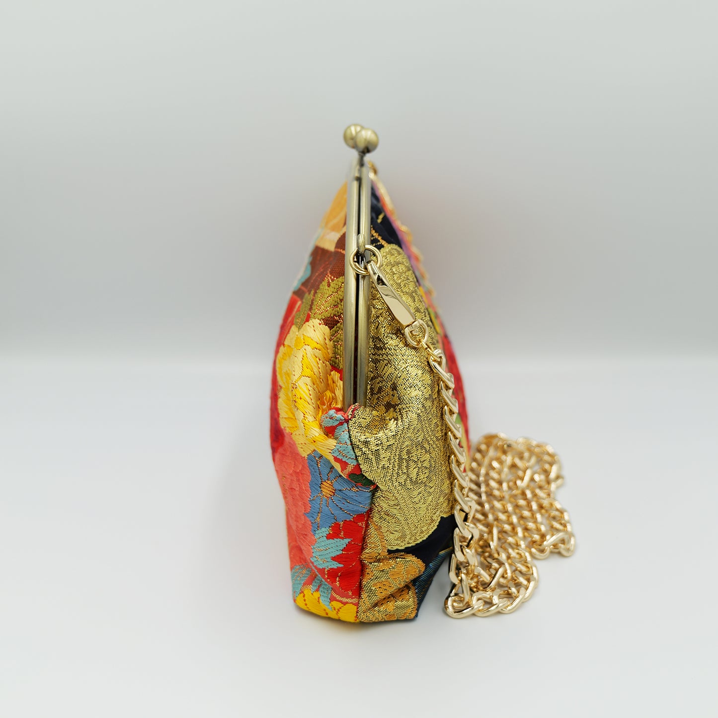Kimono Shoulder bag with clasp Made by KATUMI