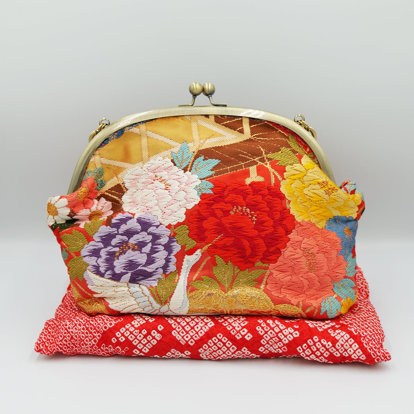 Kimono Shoulder bag with clasp Made by KATUMI