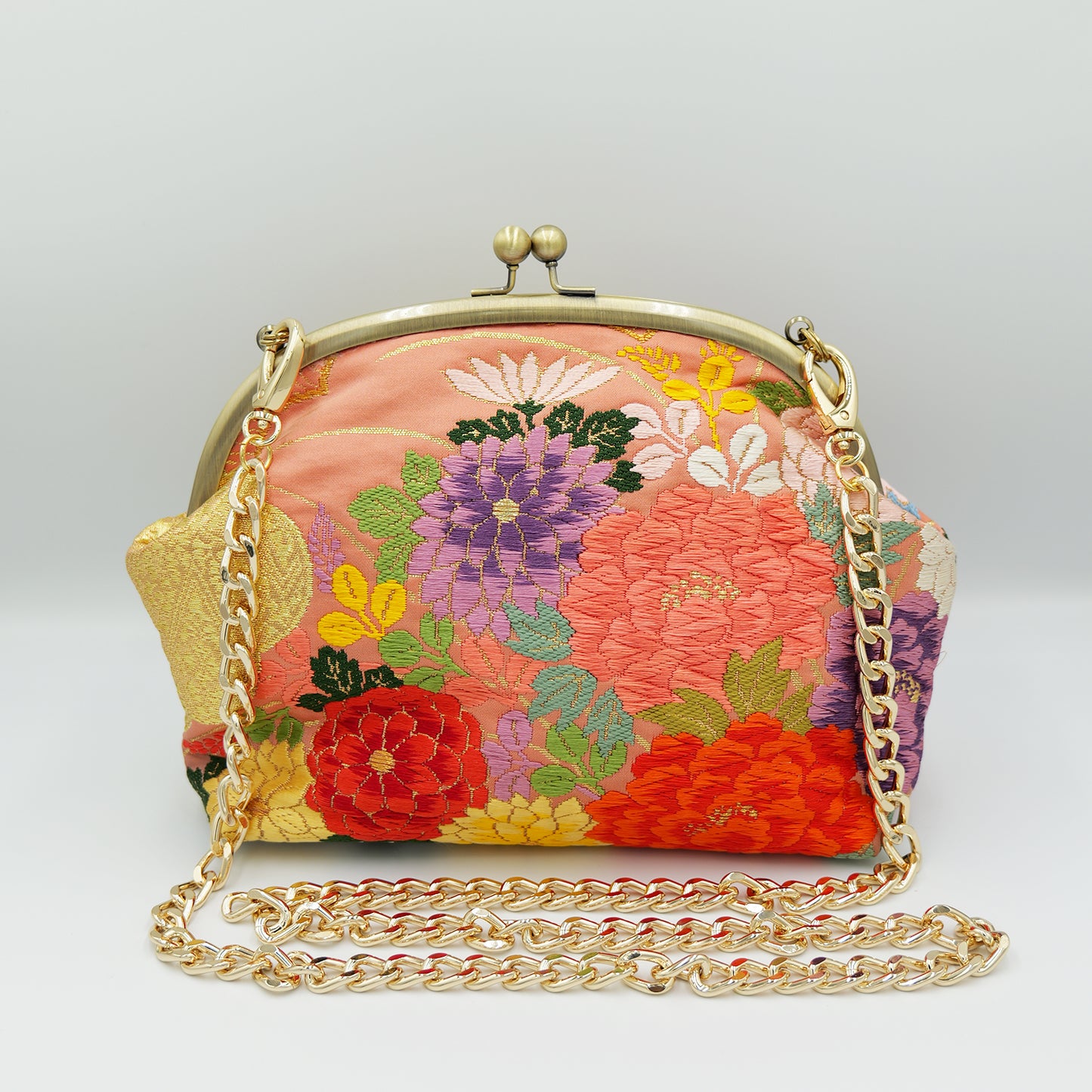 Kimono Shoulder bag with clasp Made by KATUMI