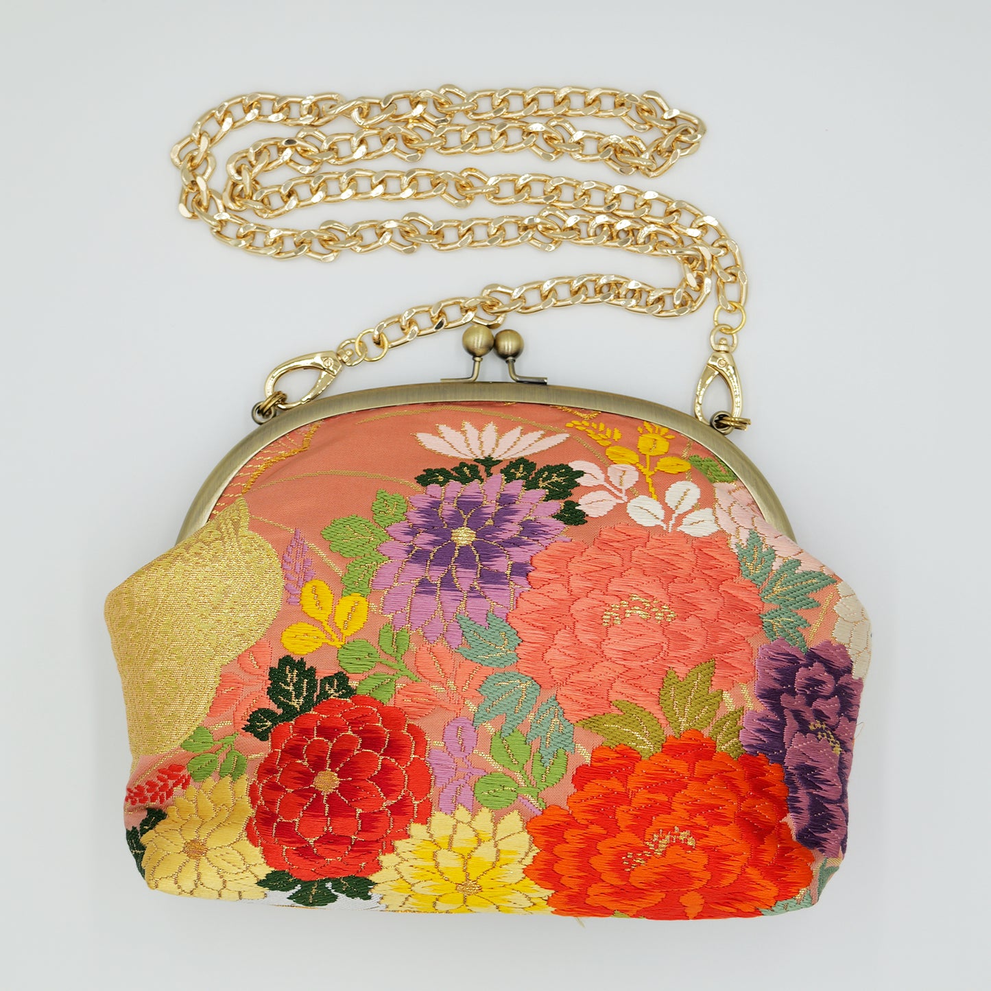Kimono Shoulder bag with clasp Made by KATUMI