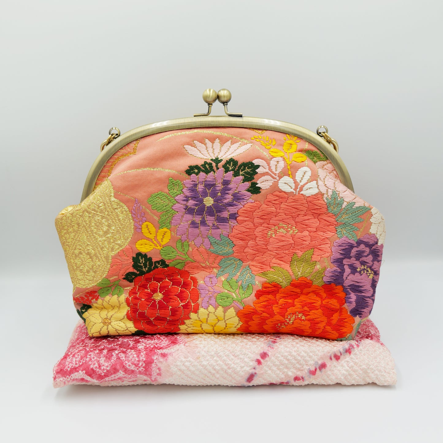 Kimono Shoulder bag with clasp Made by KATUMI