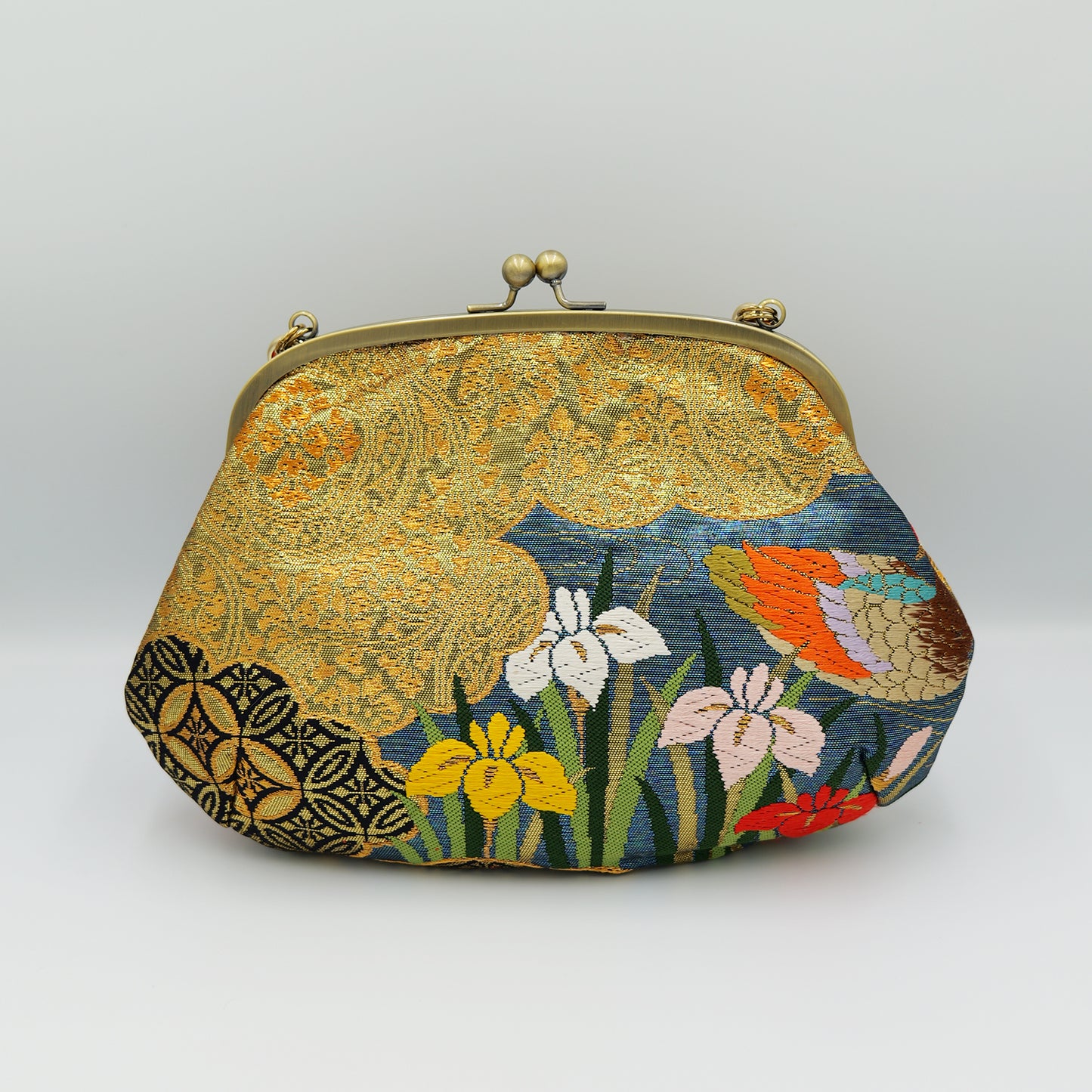 Kimono Shoulder bag with clasp Made by KATUMI