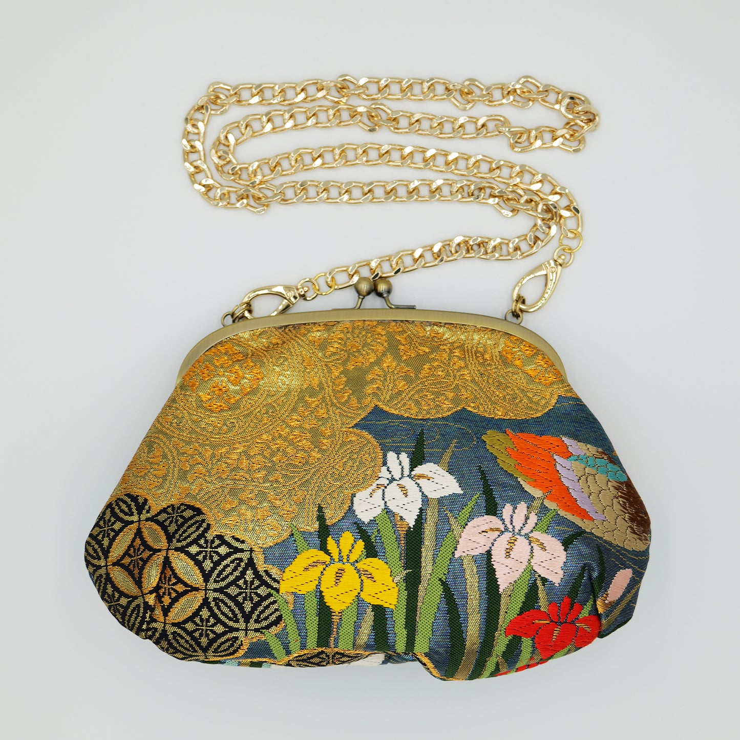 Kimono Shoulder bag with clasp Made by KATUMI