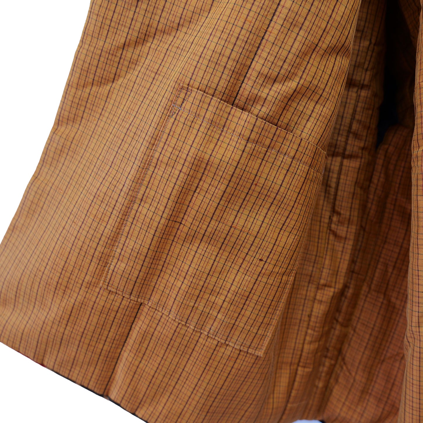 Cotton-filled jacket made of precious old cloth Made by KATUMI
