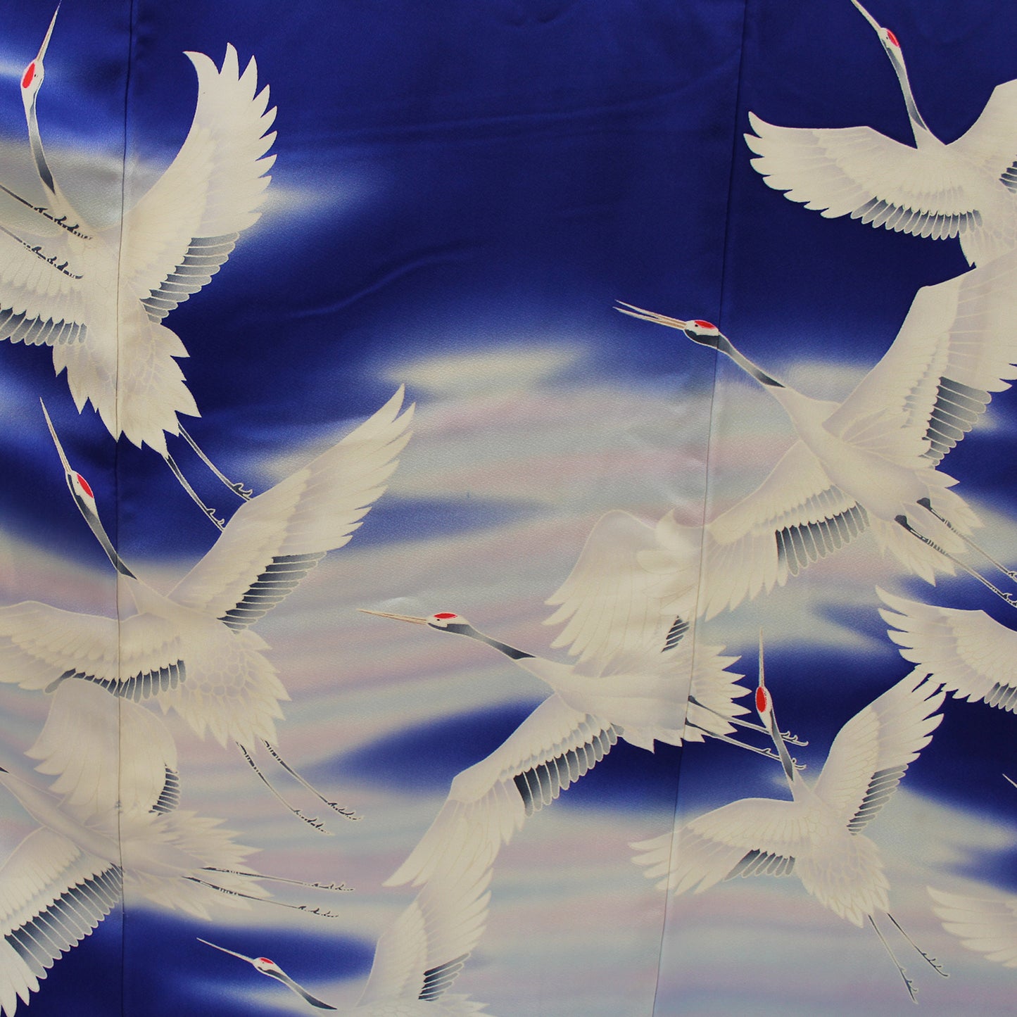 Kimono Blue Clane Furisode(振袖) Japanese Traditional Clothing Japan