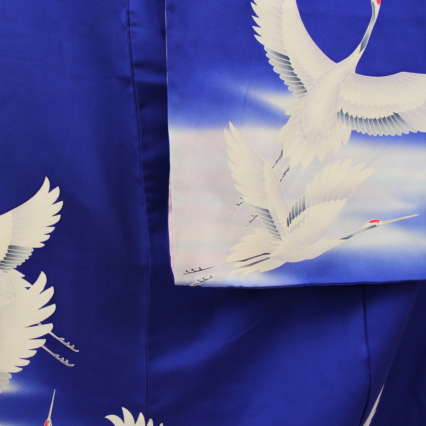 Kimono Blue Clane Furisode(振袖) Japanese Traditional Clothing Japan