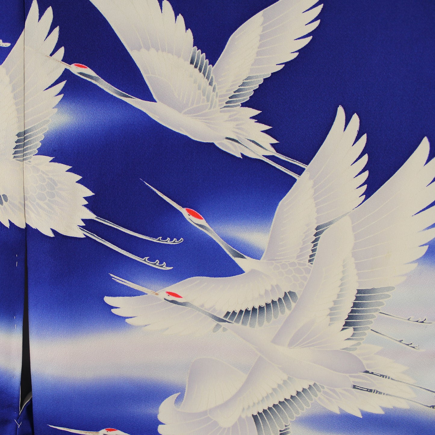 Kimono Blue Clane Furisode(振袖) Japanese Traditional Clothing Japan