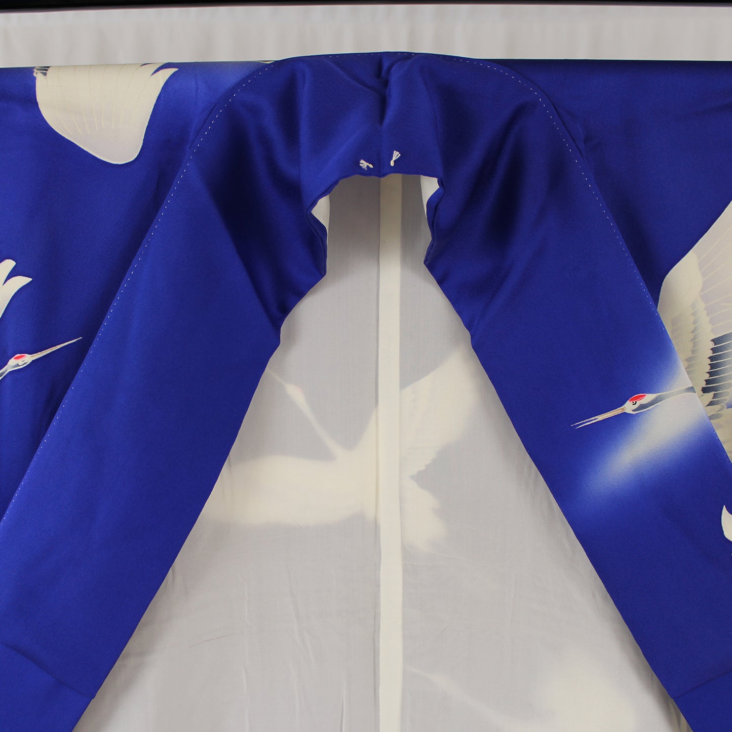 Kimono Blue Clane Furisode(振袖) Japanese Traditional Clothing Japan