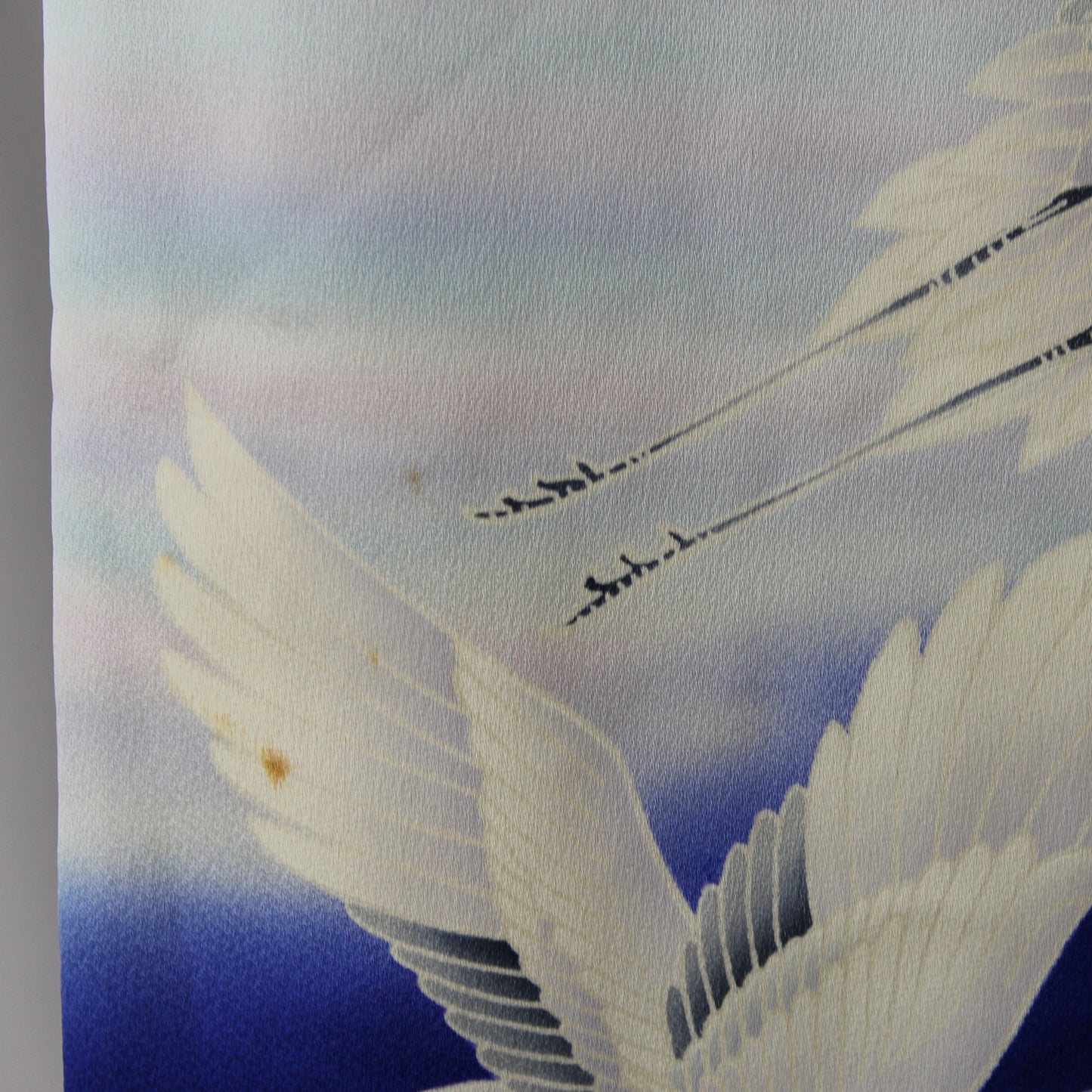 Kimono Blue Clane Furisode(振袖) Japanese Traditional Clothing Japan