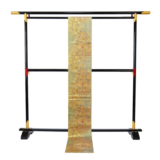 A gorgeous six-way obi with a phoenix pattern woven with gold and silver threads｜金糸と銀糸で鳳凰を織り込んだ豪華な柄の六通袋帯