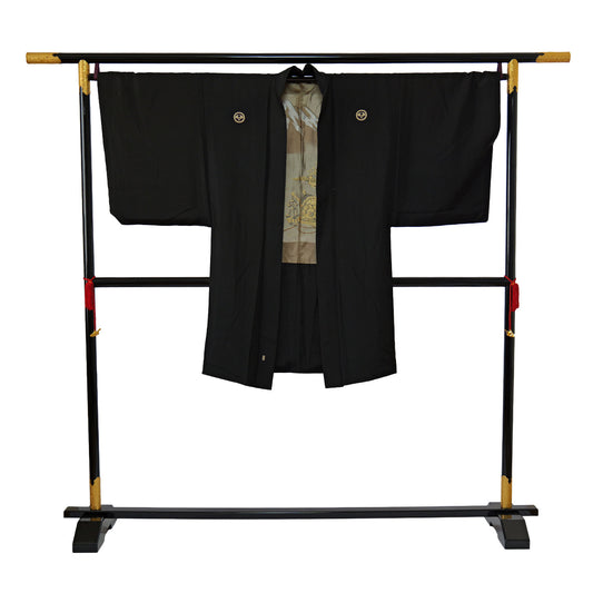 Men's Habutae five-crest haori coat｜羽二重五つ紋の男物羽織