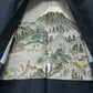 An indigo Oshima men's haori with a striking hand-painted Mt. Fuji lining｜手書き富士山の裏地が印象的な藍大島の男物羽織