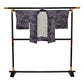 A dark purple haori with striking stencil dyeing｜型染め絞りが印象的な暗めの紫の羽織