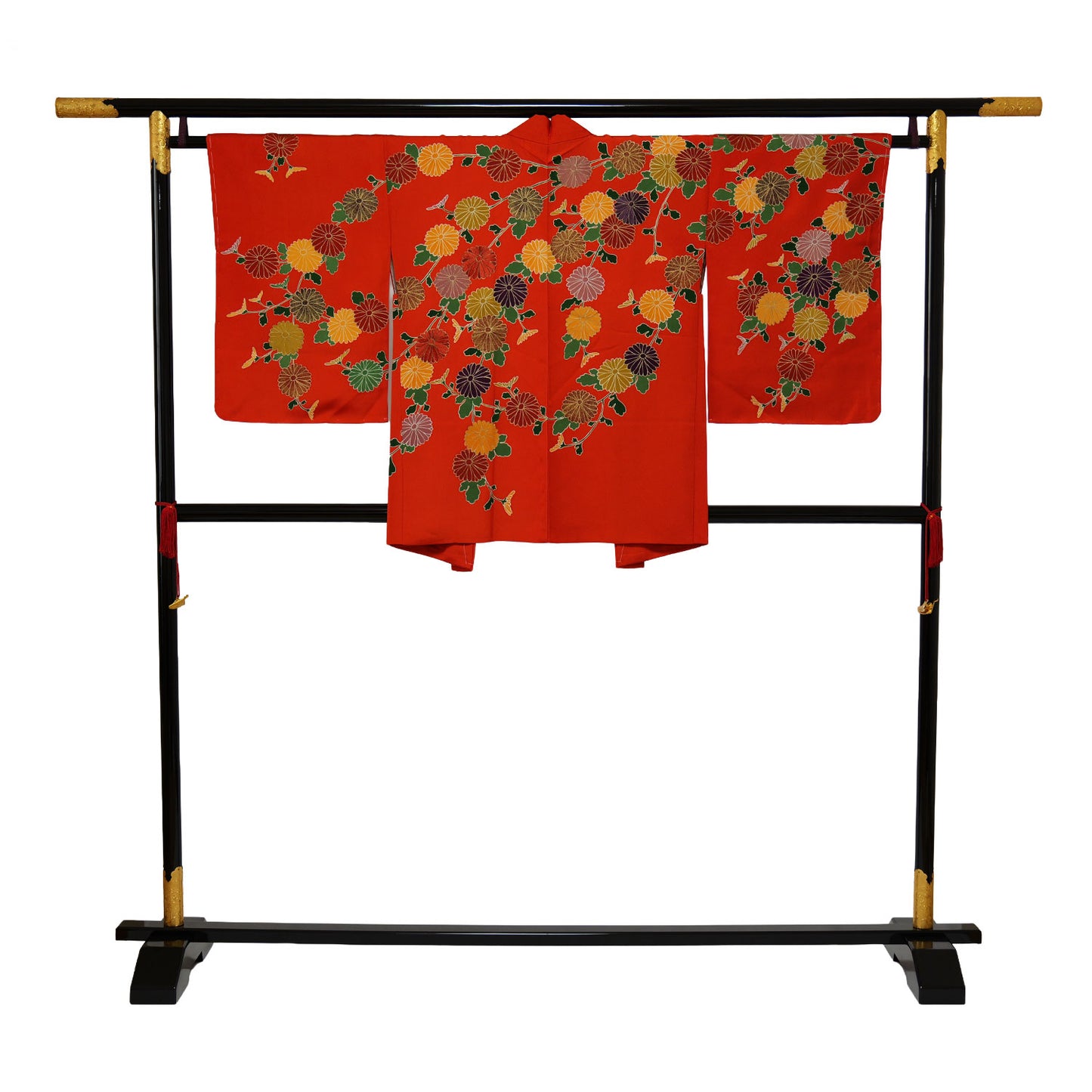 A beautiful orange chrysanthemum patterned Yuzen-dyed haori for women｜オレンジが美しい菊花文様の友禅染の女物羽織