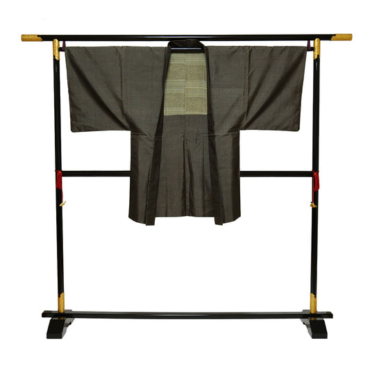 Mud-dyed Oshima Tsumugi men's haori coat｜泥で染めた大島紬の男物羽織